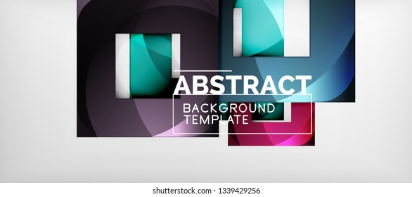 Abstract squares geometric background can be used in cover design, book design, website background. Vector illustration