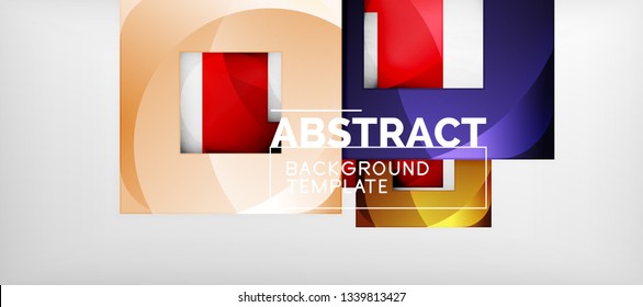 Abstrakte Quadrate geometrischer Hintergrund kann in Cover-Design, Buchdesign, Website-Hintergrund verwendet werden. Vektorgrafik