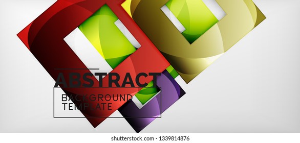 Abstrakte Quadrate geometrischer Hintergrund kann in Cover-Design, Buchdesign, Website-Hintergrund verwendet werden. Vektorgrafik