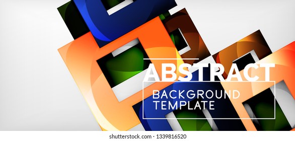 Abstrakte Quadrate geometrischer Hintergrund kann in Cover-Design, Buchdesign, Website-Hintergrund verwendet werden. Vektorgrafik