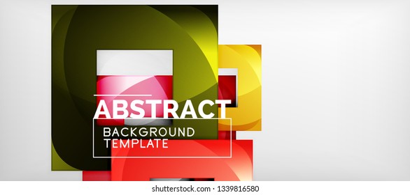 Abstract squares geometric background can be used in cover design, book design, website background. Vector illustration