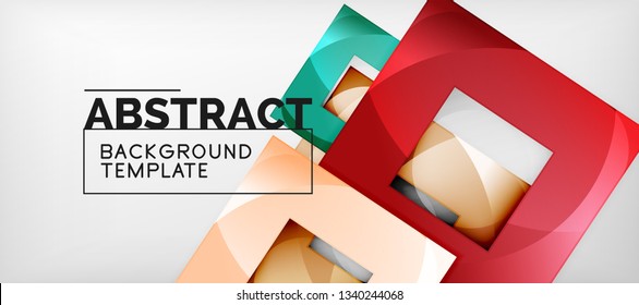 Abstrakte Quadrate geometrischer Hintergrund kann in Cover-Design, Buchdesign, Website-Hintergrund verwendet werden. Vektorgrafik
