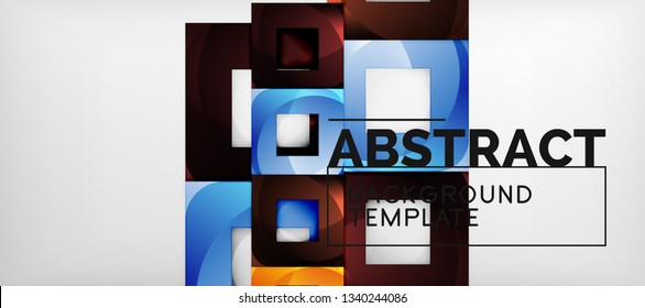 Abstrakte Quadrate geometrischer Hintergrund kann in Cover-Design, Buchdesign, Website-Hintergrund verwendet werden. Vektorgrafik