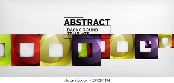 Abstrakte Quadrate geometrischer Hintergrund kann in Cover-Design, Buchdesign, Website-Hintergrund verwendet werden. Vektorgrafik