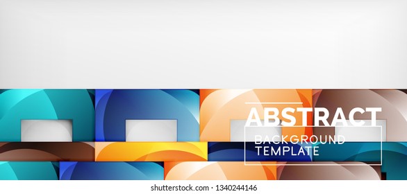 Abstract squares geometric background can be used in cover design, book design, website background. Vector illustration