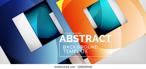 Abstrakte Quadrate geometrischer Hintergrund kann in Cover-Design, Buchdesign, Website-Hintergrund verwendet werden. Vektorgrafik