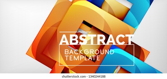 Abstract squares geometric background can be used in cover design, book design, website background. Vector illustration