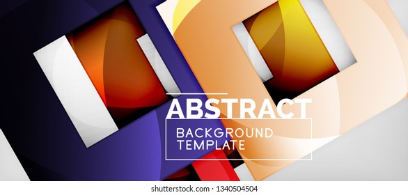 Abstract squares geometric background can be used in cover design, book design, website background. Vector illustration