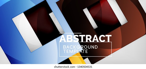 Abstract squares geometric background can be used in cover design, book design, website background. Vector illustration