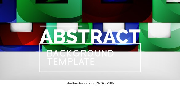 Abstract squares geometric background can be used in cover design, book design, website background. Vector illustration