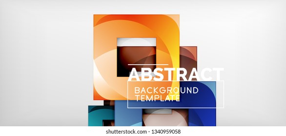 Abstrakte Quadrate geometrischer Hintergrund kann in Cover-Design, Buchdesign, Website-Hintergrund verwendet werden. Vektorgrafik