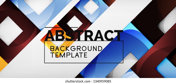 Abstrakte Quadrate geometrischer Hintergrund kann in Cover-Design, Buchdesign, Website-Hintergrund verwendet werden. Vektorgrafik