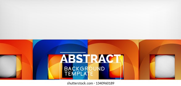 El fondo geométrico de cuadrados abstractos se puede usar en diseño de portada, diseño de libros, fondo de sitio web. Ilustración del vector