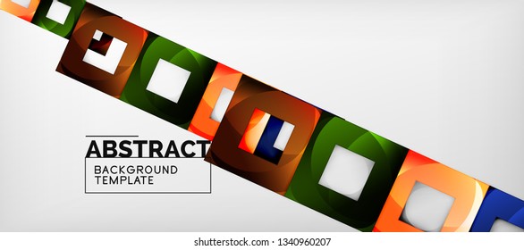 Abstrakte Quadrate geometrischer Hintergrund kann in Cover-Design, Buchdesign, Website-Hintergrund verwendet werden. Vektorgrafik