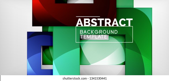 Abstract squares geometric background can be used in cover design, book design, website background. Vector illustration