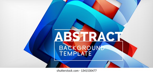 Abstract squares geometric background can be used in cover design, book design, website background. Vector illustration