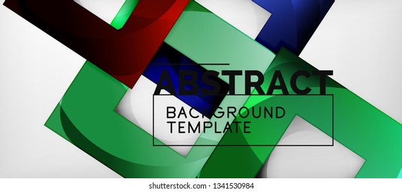 Abstrakte Quadrate geometrischer Hintergrund kann in Cover-Design, Buchdesign, Website-Hintergrund verwendet werden. Vektorgrafik