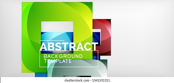 Abstrakte Quadrate geometrischer Hintergrund kann in Cover-Design, Buchdesign, Website-Hintergrund verwendet werden. Vektorgrafik