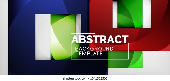 Abstract squares geometric background can be used in cover design, book design, website background. Vector illustration