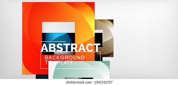 Abstract squares geometric background can be used in cover design, book design, website background. Vector illustration