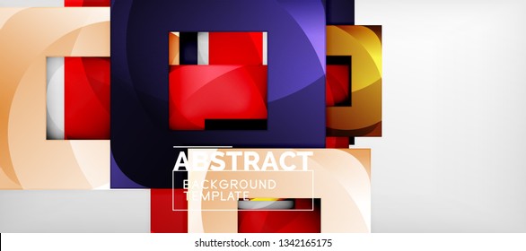 Abstrakte Quadrate geometrischer Hintergrund kann in Cover-Design, Buchdesign, Website-Hintergrund verwendet werden. Vektorgrafik