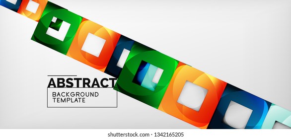 Abstract squares geometric background can be used in cover design, book design, website background. Vector illustration