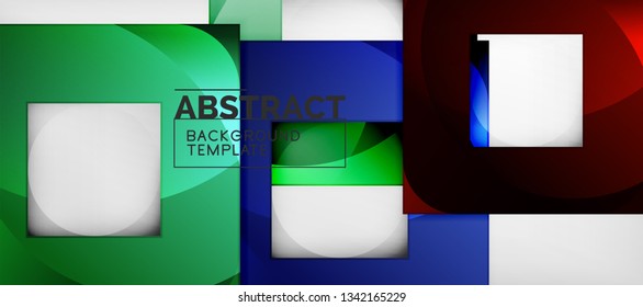 Abstract squares geometric background can be used in cover design, book design, website background. Vector illustration