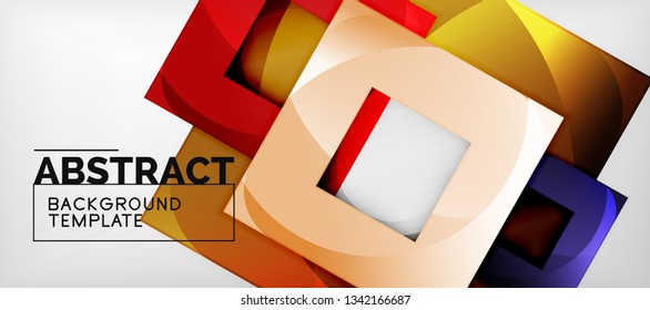 Abstrakte Quadrate geometrischer Hintergrund kann in Cover-Design, Buchdesign, Website-Hintergrund verwendet werden. Vektorgrafik