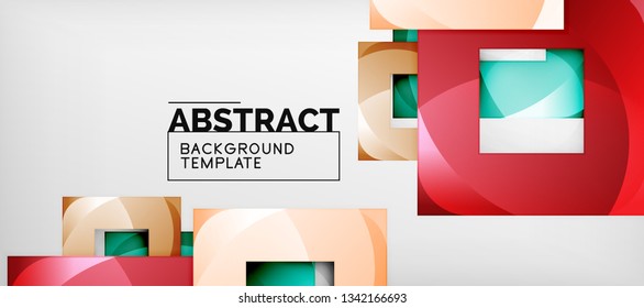 Abstrakte Quadrate geometrischer Hintergrund kann in Cover-Design, Buchdesign, Website-Hintergrund verwendet werden. Vektorgrafik