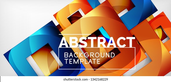 Abstrakte Quadrate geometrischer Hintergrund kann in Cover-Design, Buchdesign, Website-Hintergrund verwendet werden. Vektorgrafik