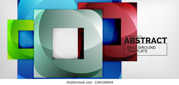 Abstrakte Quadrate geometrischer Hintergrund kann in Cover-Design, Buchdesign, Website-Hintergrund verwendet werden. Vektorgrafik