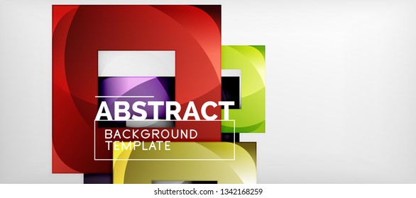Abstract squares geometric background can be used in cover design, book design, website background. Vector illustration