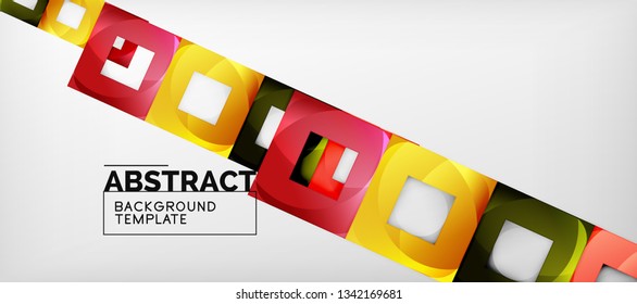 Abstrakte Quadrate geometrischer Hintergrund kann in Cover-Design, Buchdesign, Website-Hintergrund verwendet werden. Vektorgrafik