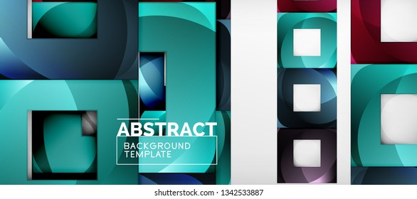Abstrakte Quadrate geometrischer Hintergrund kann in Cover-Design, Buchdesign, Website-Hintergrund verwendet werden. Vektorgrafik
