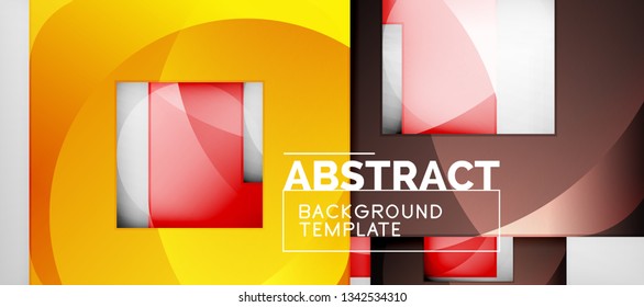 Abstrakte Quadrate geometrischer Hintergrund kann in Cover-Design, Buchdesign, Website-Hintergrund verwendet werden. Vektorgrafik