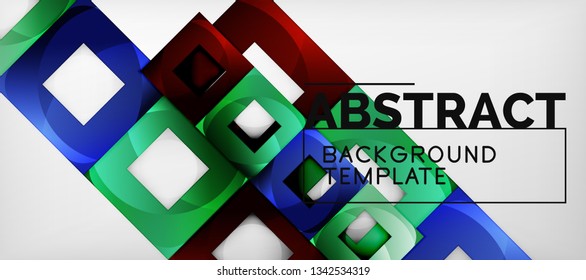 Abstrakte Quadrate geometrischer Hintergrund kann in Cover-Design, Buchdesign, Website-Hintergrund verwendet werden. Vektorgrafik