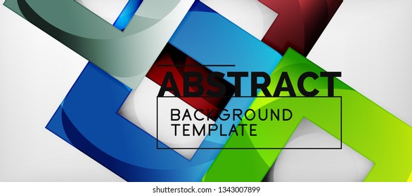 Abstract squares geometric background can be used in cover design, book design, website background. Vector illustration