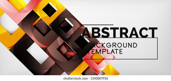 Abstrakte Quadrate geometrischer Hintergrund kann in Cover-Design, Buchdesign, Website-Hintergrund verwendet werden. Vektorgrafik