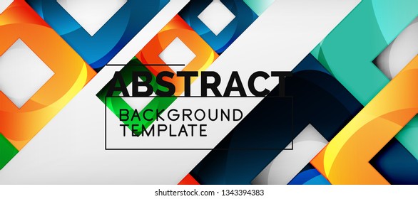 Abstract squares geometric background can be used in cover design, book design, website background. Vector illustration