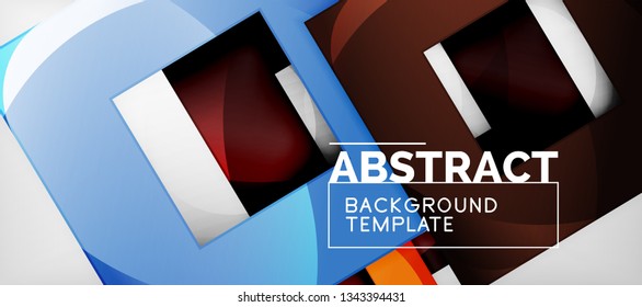Abstrakte Quadrate geometrischer Hintergrund kann in Cover-Design, Buchdesign, Website-Hintergrund verwendet werden. Vektorgrafik