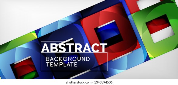 Abstrakte Quadrate geometrischer Hintergrund kann in Cover-Design, Buchdesign, Website-Hintergrund verwendet werden. Vektorgrafik