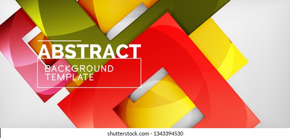 Abstrakte Quadrate geometrischer Hintergrund kann in Cover-Design, Buchdesign, Website-Hintergrund verwendet werden. Vektorgrafik