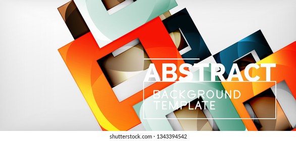 Abstract squares geometric background can be used in cover design, book design, website background. Vector illustration