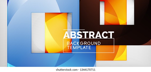 El fondo geométrico de cuadrados abstractos se puede usar en diseño de portada, diseño de libros, fondo de sitio web. Ilustración del vector