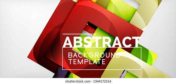 Abstrakte Quadrate geometrischer Hintergrund kann in Cover-Design, Buchdesign, Website-Hintergrund verwendet werden. Vektorgrafik