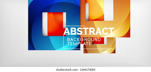 Abstract squares geometric background can be used in cover design, book design, website background. Vector illustration