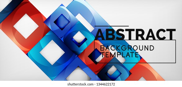 Abstrakte Quadrate geometrischer Hintergrund kann in Cover-Design, Buchdesign, Website-Hintergrund verwendet werden. Vektorgrafik
