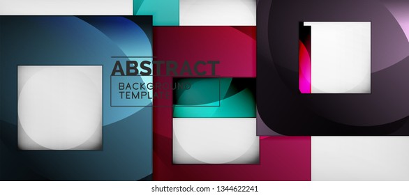 Abstrakte Quadrate geometrischer Hintergrund kann in Cover-Design, Buchdesign, Website-Hintergrund verwendet werden. Vektorgrafik