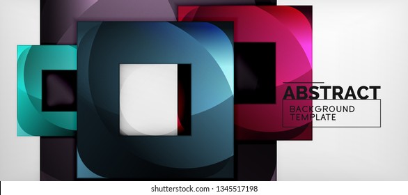 Abstract squares geometric background can be used in cover design, book design, website background. Vector illustration