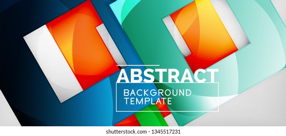Abstrakte Quadrate geometrischer Hintergrund kann in Cover-Design, Buchdesign, Website-Hintergrund verwendet werden. Vektorgrafik